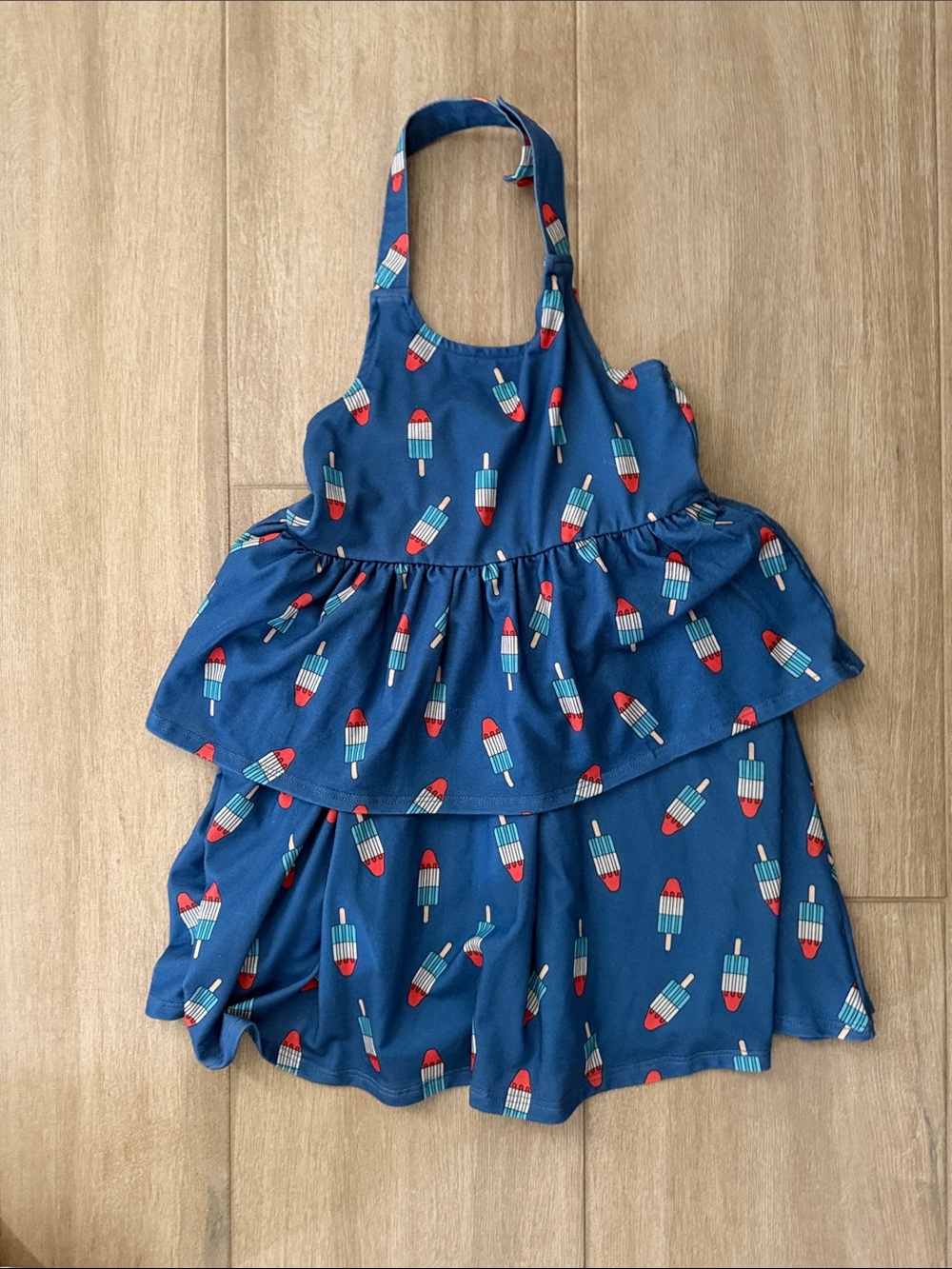 Andy & Evan Navy Blue Popsicle Print Tiered Sundress